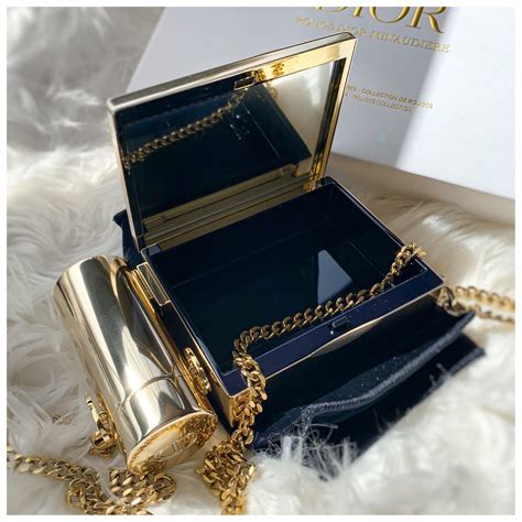 dior gold minaudiere|dior make up clutch.